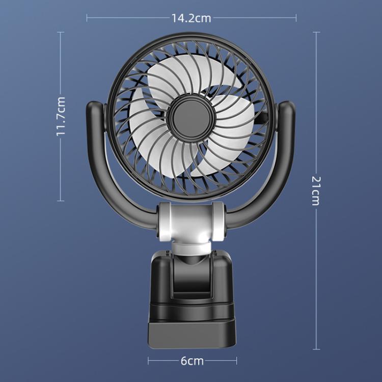 Car Three-way Folding Screen Corner Fan(Black White) - Heating & Fans by buy2fix | Online Shopping UK | buy2fix