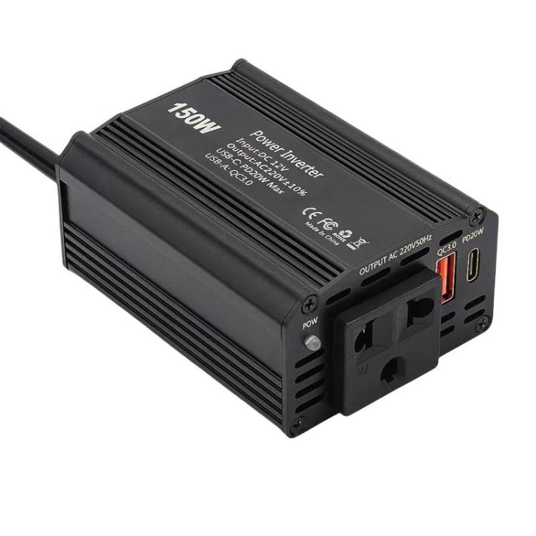 150W PD20W QC3.0 Fast Charging Car Inverter Car Cigarette Lighter Power Supply Adapter(US Plug) - Modified Square Wave by buy2fix | Online Shopping UK | buy2fix