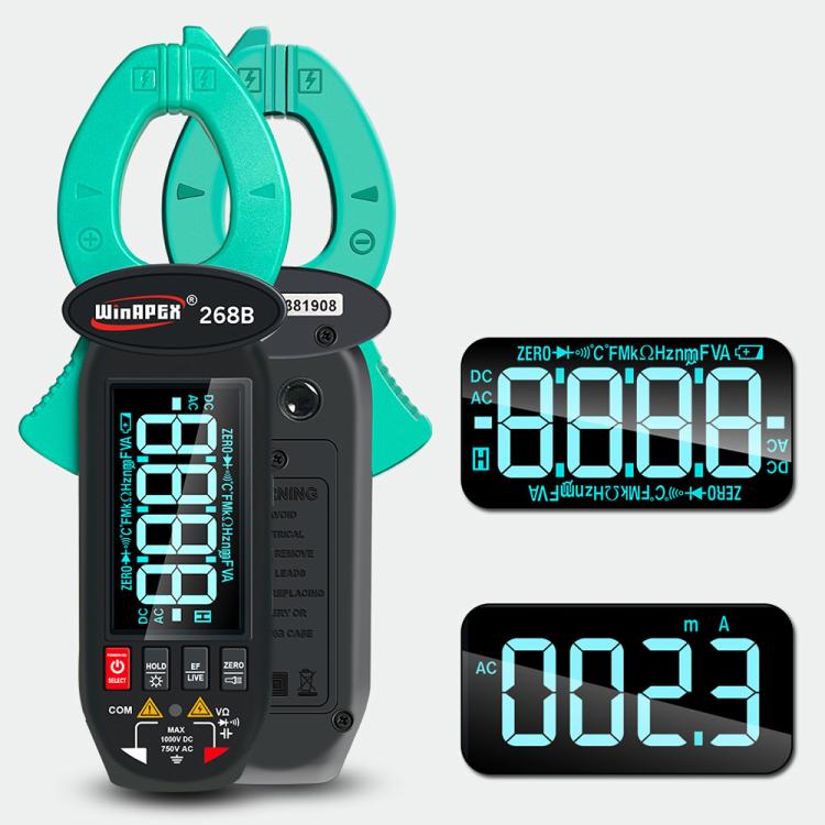 WINAPEX Clamp Meter High-precision AC / DC Voltage and Current Meter(268B) - Digital Multimeter by WINAPEX | Online Shopping UK | buy2fix