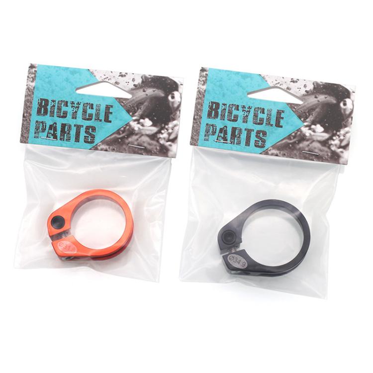Mountain Road Bicycle Aluminum Locking Seatpost Clamps Seatpost Clamp Ring Fittings(34.9mm Red) - Pipe clamps by buy2fix | Online Shopping UK | buy2fix
