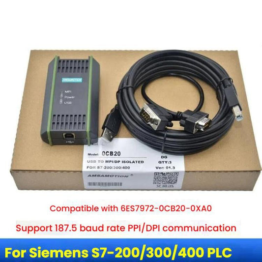 AMSAMOTION USB-MPI Programming Cable For Siemens S7-200/300/400PLC / 6ES7972-0CB20-0XA0 2.5m - Others by AMSAMOTION | Online Shopping UK | buy2fix