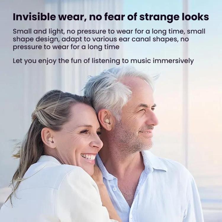 Portable Mini CIC Hearing Aid Invisible Rechargeable Sound Amplifier Collector(Red Blue Pairing) - Hearing Aids by buy2fix | Online Shopping UK | buy2fix