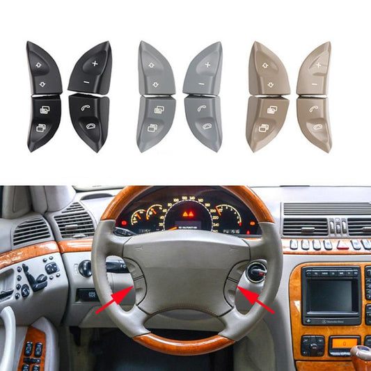 For Mercedes-Benz S-Class / CL-Class Car Steering Wheel Multi-Function Button Buttons 2208210679(Gray) - Steering Wheel Accessories by buy2fix | Online Shopping UK | buy2fix