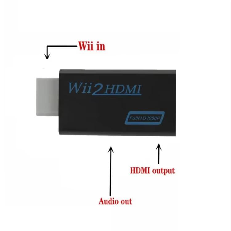 WII 2 To HDMI HD Converter(Black) - Adapter by buy2fix | Online Shopping UK | buy2fix