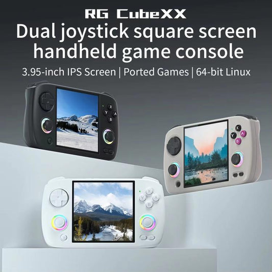 ANBERNIC RG CubeXX 3.95-Inch IPS Screen Handheld Game Console Supports WiFi Bluetooth, Linux 64-Bit 32G+128G(White) - Pocket Console by ANBERNIC | Online Shopping UK | buy2fix