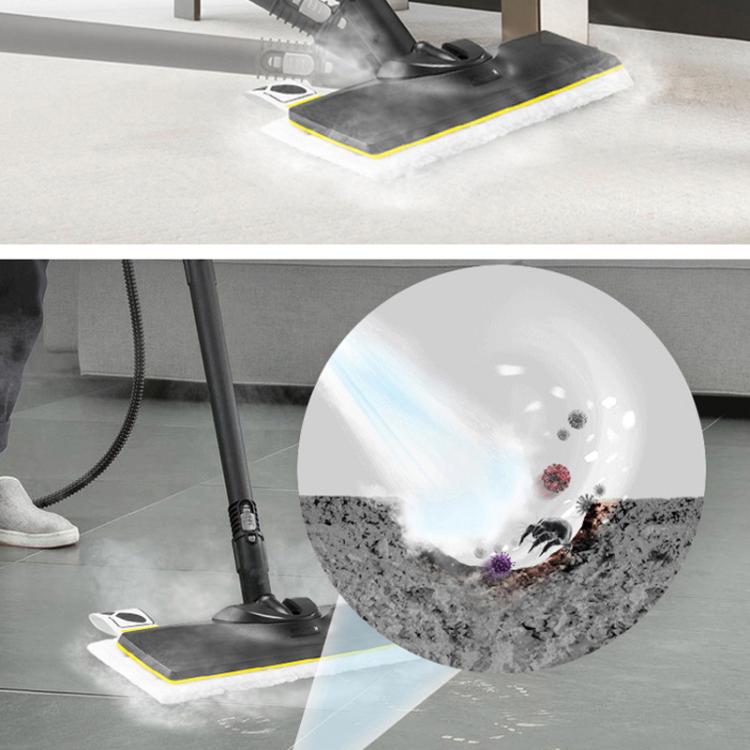 For Karcher SC3upright Steam Cleaner Magic Floor Brush, Style: Black White+2 Cloths - For Karcher Accessories by buy2fix | Online Shopping UK | buy2fix