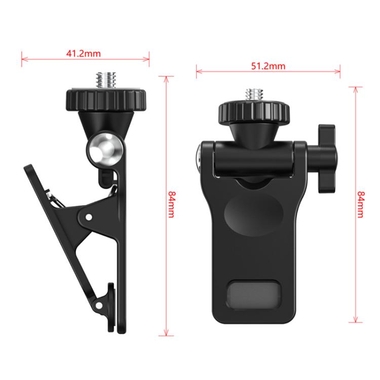 1/4 Screw Universal Fill Light Cell Phone Clip GoPro Video Conference Laptop PC External Clip(Large Flat-Black) - Stand by buy2fix | Online Shopping UK | buy2fix