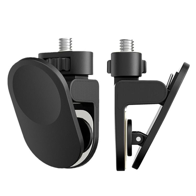 1/4 Screw Universal Fill Light Cell Phone Clip GoPro Video Conference Laptop PC External Clip(Small Flat-Black) - Stand by buy2fix | Online Shopping UK | buy2fix