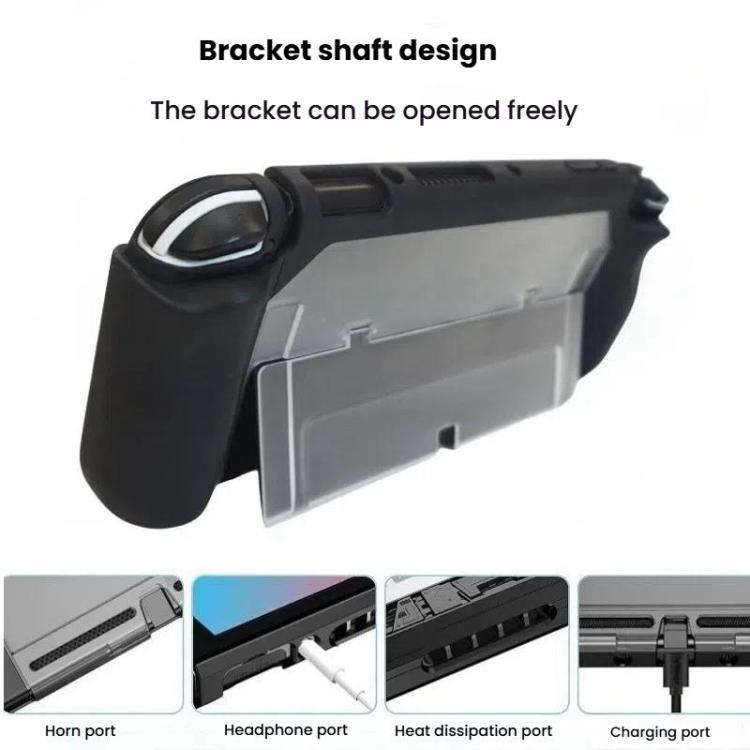 For Nintendo Switch OLED / Joy-Con 2 In 1 Protective Case TPU Cover Support(White) - Cases by buy2fix | Online Shopping UK | buy2fix