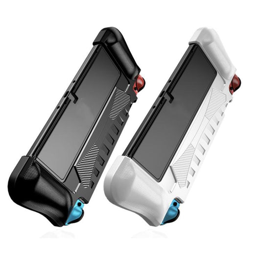 For Switch OLED Console TPU Protective Cover Integrated Shell With 2 Game Card Slots(Black) - Cases by buy2fix | Online Shopping UK | buy2fix