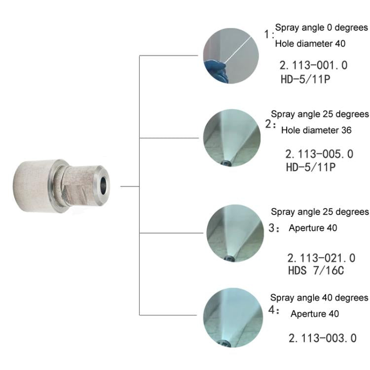 For Karcher Commercial / Industrial High Pressure Washer Accessory Fan Nozzle 21130010 / 2.113-005.0(25 Degree Nozzle 40 Aperture) - For Karcher Accessories by buy2fix | Online Shopping UK | buy2fix