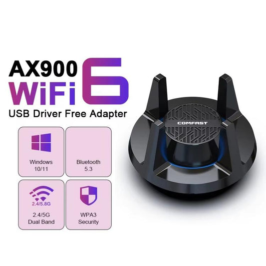 COMFAST CF-947AX 2.4G & 5.8G 900Mbps WiFi6 Bluetooth Network Card - USB Network Adapter by COMFAST | Online Shopping UK | buy2fix