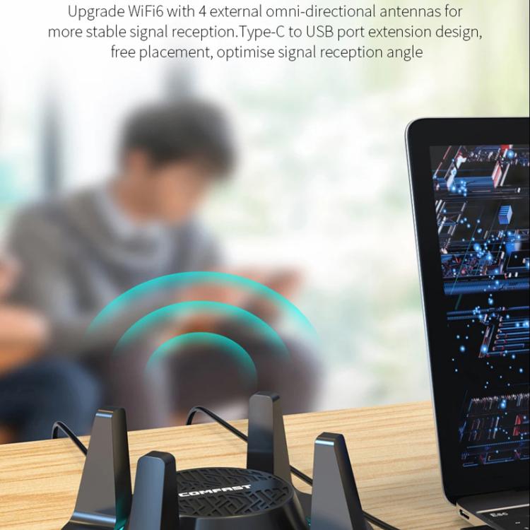 COMFAST CF-947AX 2.4G & 5.8G 900Mbps WiFi6 Bluetooth Network Card - USB Network Adapter by COMFAST | Online Shopping UK | buy2fix