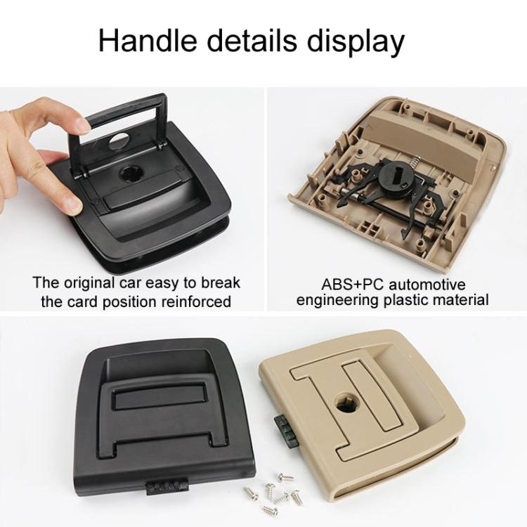 For BMW X5 E70 / X6 E71 E72 Car Boot Handle Inside Trunk Lid Bottom Plate Handle 51479120283(With Lock Hole Black) - Door Handles by buy2fix | Online Shopping UK | buy2fix
