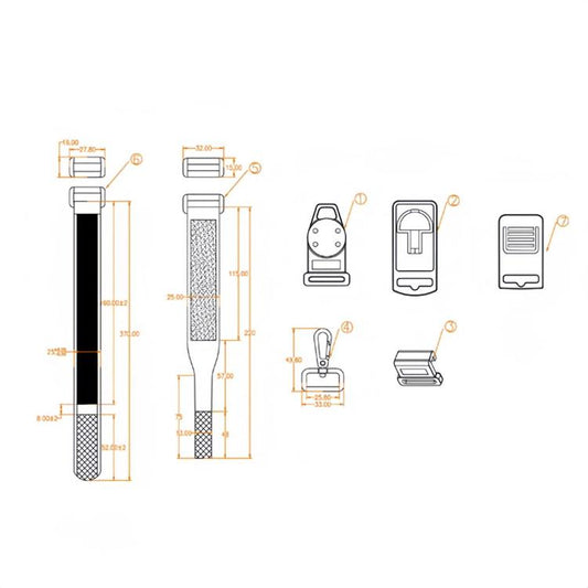 7pcs /Set Multimeter Portable Hanging Magnetic Lanyard(BC0006001300) - Other Tester Tool by buy2fix | Online Shopping UK | buy2fix