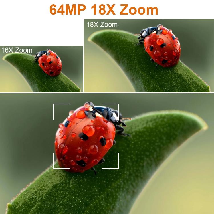 64MP 6K 18X Digital Zoom Ultra HD Video Camera With 4-Inch Touch Screen Camcorder 64G - Video Cameras by buy2fix | Online Shopping UK | buy2fix