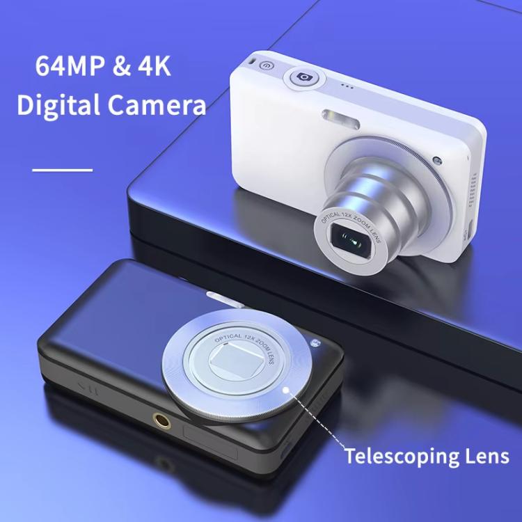 4K HD 6X Optical Zoom Digital Camera 3 Inch IPS Screen Video Vlogging Camcorde 32G(Black) - Video Cameras by buy2fix | Online Shopping UK | buy2fix