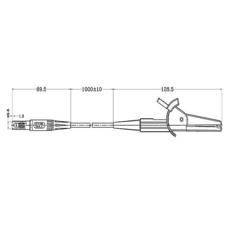 Multimeter Alligator Clip 4mm Banana Jack Test Pen Clip 4-Wire Silicone Test Clip(BC0001004800) - Other Tester Tool by buy2fix | Online Shopping UK | buy2fix
