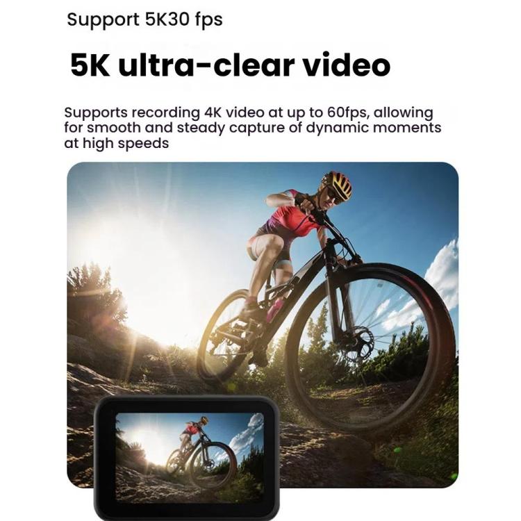VIRAN V11 Dual-Color Screen 5K HD IP68 Waterproof Six-Axis Anti-Shake Sports Camera(Black) - Sports Camera by VIRAN | Online Shopping UK | buy2fix