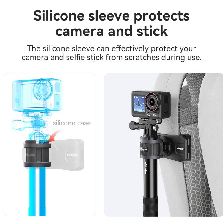 AMagisn Selfie Stick Hanger Action Camera Backpack Quick Attachment for Insta360 / DJI / GoPro(Black) - Backpack Clip by AMagisn | Online Shopping UK | buy2fix