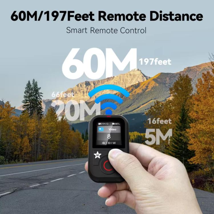 TELESIN T13 60m Sports Camera Wireless Bluetooth Remote Control For GoPro HERO13 Black /12 Black /11 Black /10 Black /9 Black /8 Black /Max(Black) - by TELESIN | Online Shopping UK | buy2fix