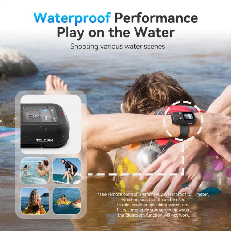TELESIN T13 60m Sports Camera Wireless Bluetooth Remote Control For GoPro HERO13 Black /12 Black /11 Black /10 Black /9 Black /8 Black /Max(Black) - by TELESIN | Online Shopping UK | buy2fix