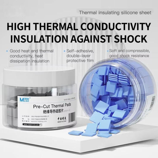 MaAnt DR-03 100pcs /Box Insulating Thermal Conductive Silicone Spacer CPU Thermal Spacer(Blue) - Others by MaAnt | Online Shopping UK | buy2fix