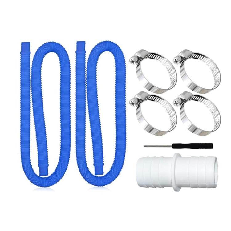 32mm Pool Hose + Connector + Screwdriver For Intex 300 GPH/530 GPH, Length: 1.5m Blue Hose - Swimming Pool Parts by buy2fix | Online Shopping UK | buy2fix