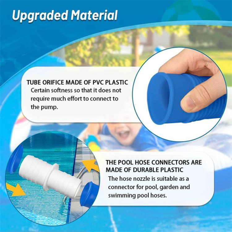 32mm Pool Hose + Connector + Screwdriver For Intex 300 GPH/530 GPH, Length: 1.5m Blue Hose - Swimming Pool Parts by buy2fix | Online Shopping UK | buy2fix
