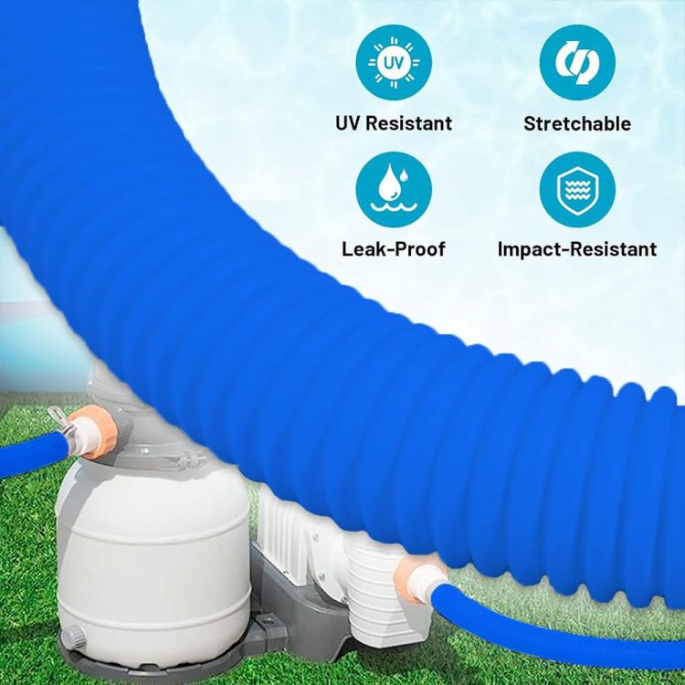 32mm Pool Hose + Connector + Screwdriver For Intex 300 GPH/530 GPH, Length: 1.5m Blue Hose - Swimming Pool Parts by buy2fix | Online Shopping UK | buy2fix