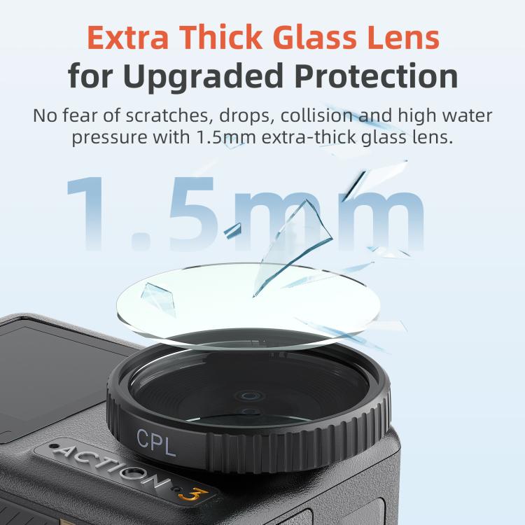 aMagisn Filter For DJI Action 5 Pro / 4 / 3, Spec: ND8+16+32+CPL - Lens Filter by aMagisn | Online Shopping UK | buy2fix
