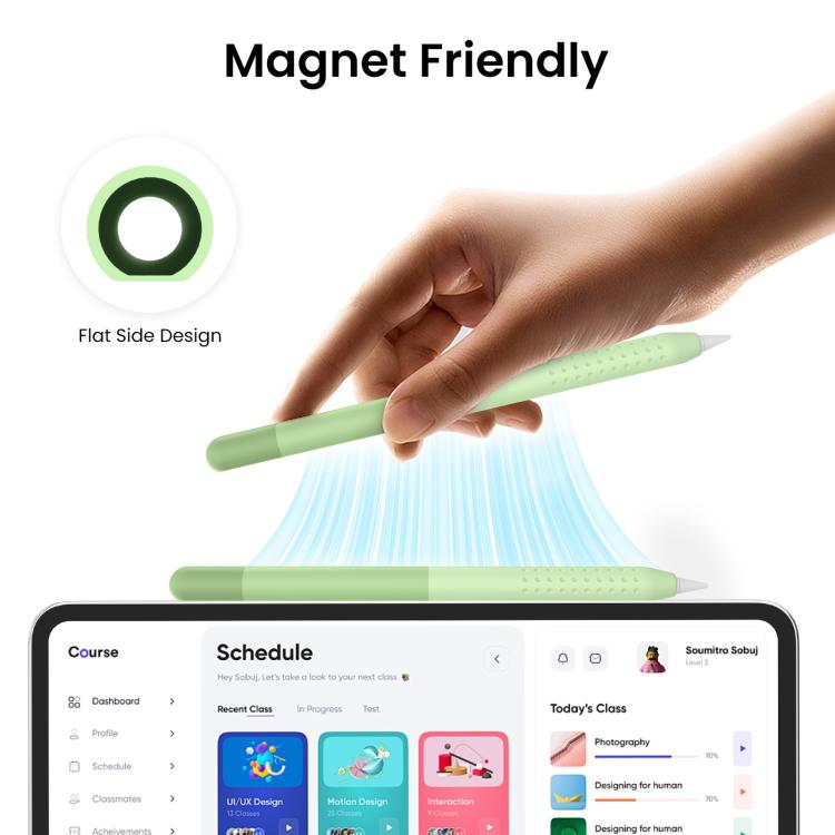 For Apple Pencil USB-C AhaStyle PT102-3 Stylus Gradient Color Silicone Pen Case(Green) - Pencil Accessories by AhaStyle | Online Shopping UK | buy2fix