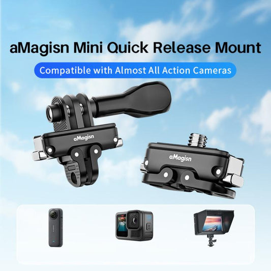 aMagisn Mini Quick Release Mount for Sports Cameras, Spec: 1/4 Inch Main Body - Quick Release Plate by aMagisn | Online Shopping UK | buy2fix