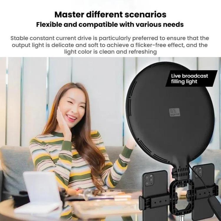 Live Streaming Fill Light LED Photography Lamp Mobile Phone Eye Protection Soft Light Selfie Lamp, Spec: 10inch(Black) - Ring Light by buy2fix | Online Shopping UK | buy2fix