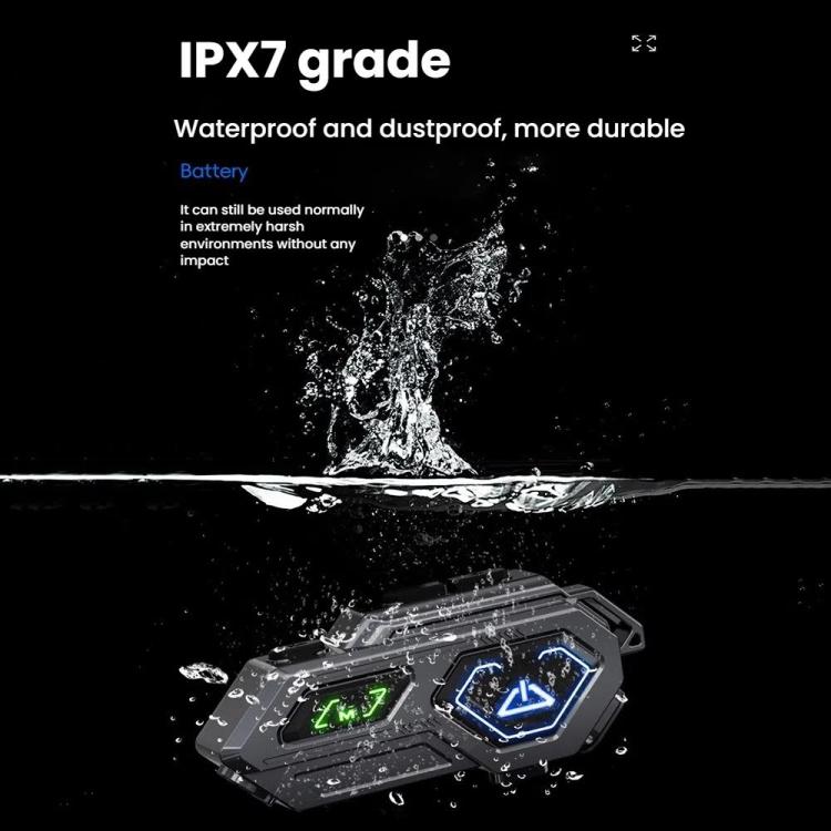 C8Pro IPX7 Waterproof Two-Person Intercom Helmet Bluetooth Headset With Flashlight, Spec: Soft and Hard Mics - Motorcycle Walkie Talkie by buy2fix | Online Shopping UK | buy2fix