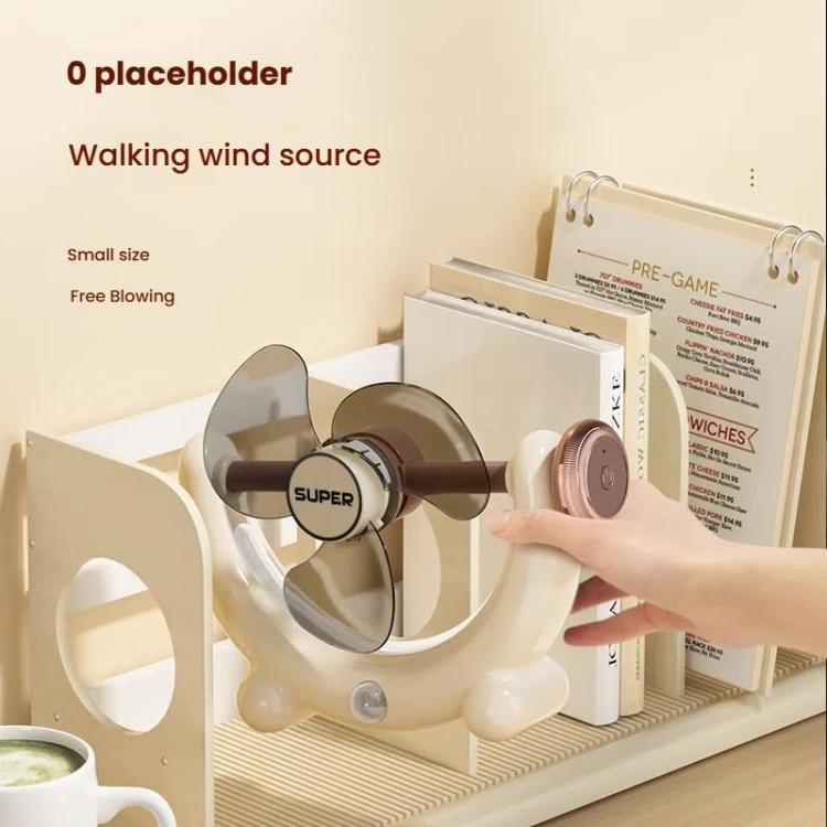 Multifunctional Fan Light Sound Big Wind Power With Light Wall Mounted Long Life Desktop Small Ceiling Fan, Color: Remote Control Beige - Electric Fans by buy2fix | Online Shopping UK | buy2fix