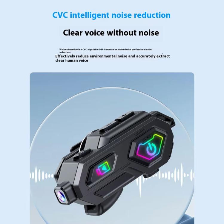 C8Max Motorcycle Intercom Video Helmet Bluetooth Headset HD Video Recorder, Spec: Hard Mic - Motorcycle Walkie Talkie by buy2fix | Online Shopping UK | buy2fix
