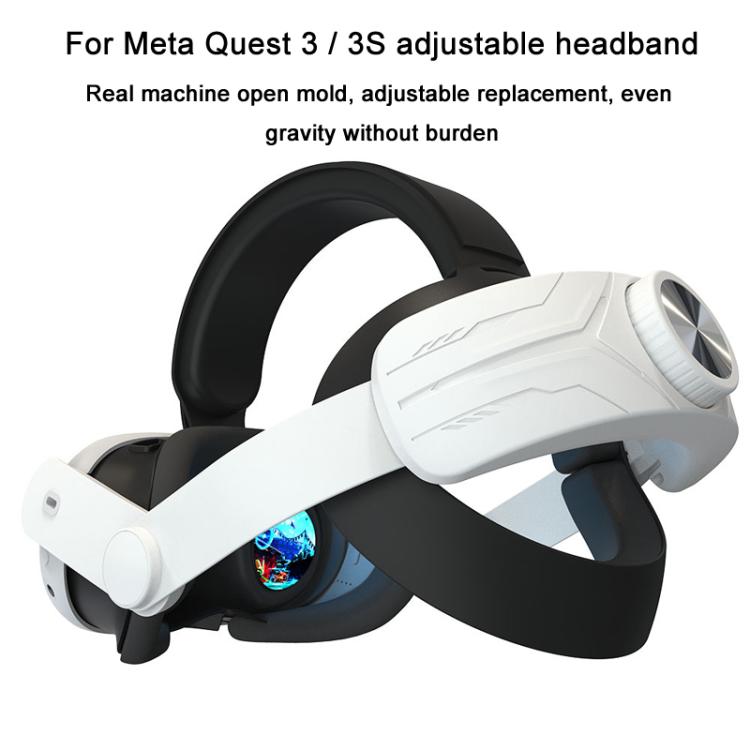 For Meta Quest 3 / 3S Adjustable Headband No Face Pressure VR Head Strap Accessories(White) - VR Accessories by buy2fix | Online Shopping UK | buy2fix
