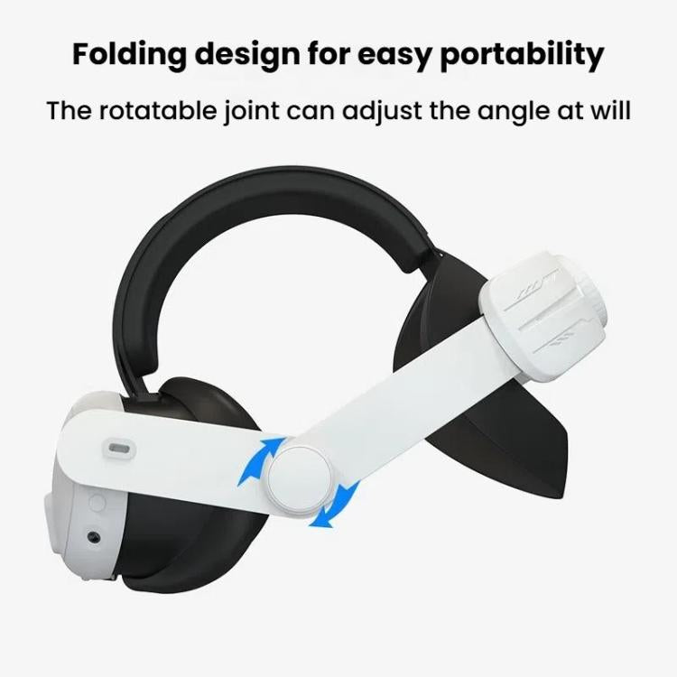 For Meta Quest 3 / 3S Adjustable Headband No Face Pressure VR Head Strap Accessories(Black White) - VR Accessories by buy2fix | Online Shopping UK | buy2fix