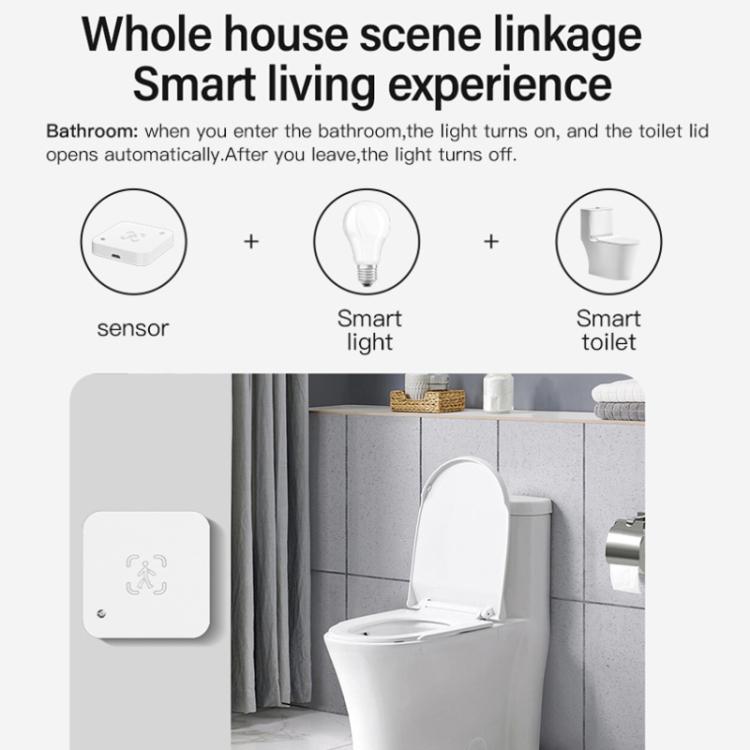 Tuya Zigbee Round Human Presence Sensor Millimeter Wave Radar Detection Built-in Illuminance Sensor - Smart Switch by buy2fix | Online Shopping UK | buy2fix
