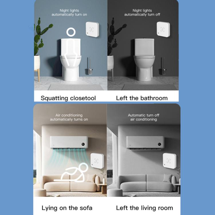 Tuya Zigbee Round Human Presence Sensor Millimeter Wave Radar Detection Built-in Illuminance Sensor - Smart Switch by buy2fix | Online Shopping UK | buy2fix