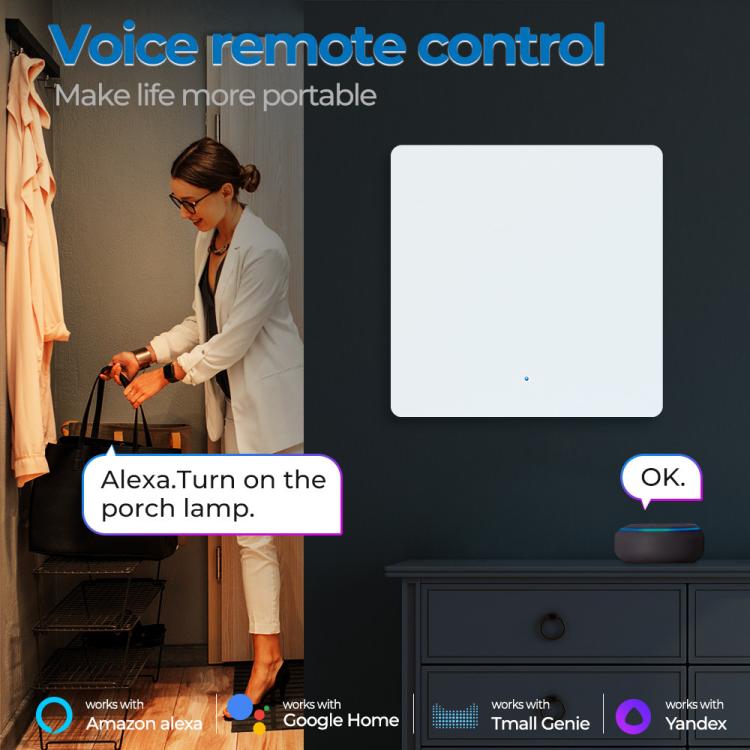 Compatible Tuya ZigBee Smart Light Switch With Radar Motion Sensor No Capacitor Required 3-Gang - Smart Switch by buy2fix | Online Shopping UK | buy2fix
