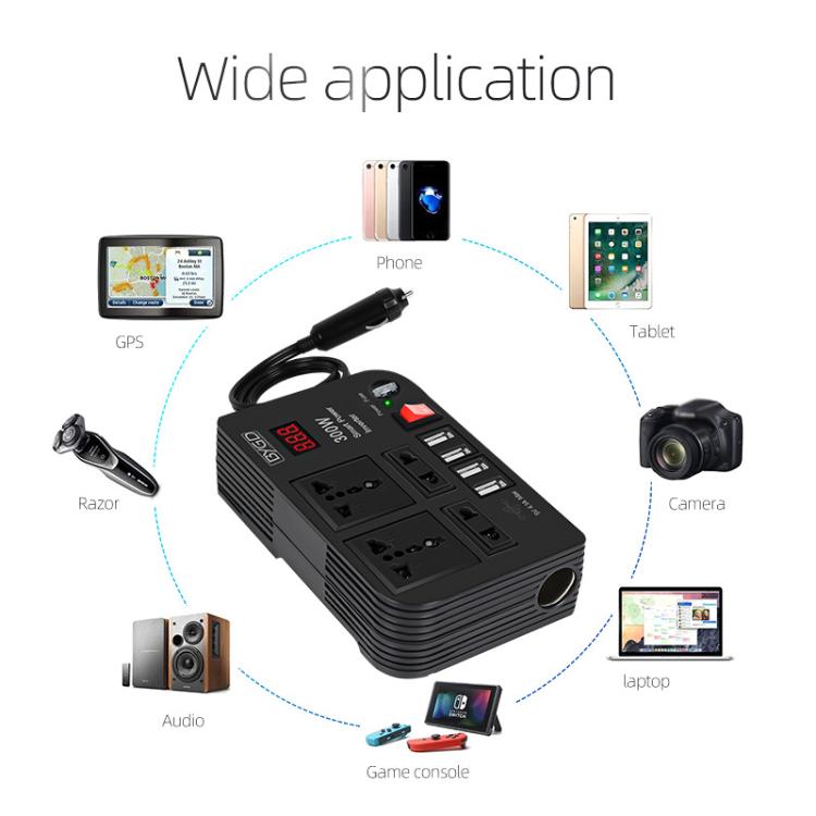 E8982 300W Car Inverter DC 12V To AC 220V Car Laptop USB Charging Universal Converter Power Adapter - Others by buy2fix | Online Shopping UK | buy2fix