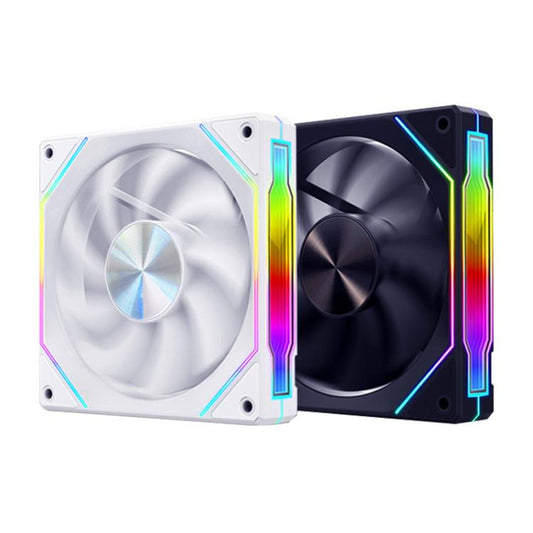 4RS 12cm Computer Case Fan with Infinity Mirror ARGB Thermal Control & Ultra Quiet Cooling(Forward White) - Fan Cooling by buy2fix | Online Shopping UK | buy2fix
