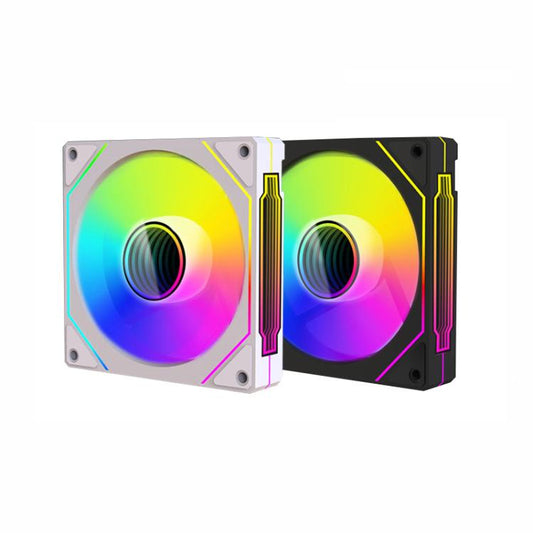 Prism 4RRO Computer Case Fan 12cm ARGB Sync PWM Quiet Cooling Fan(Reverse Black Frame) - Fan Cooling by buy2fix | Online Shopping UK | buy2fix