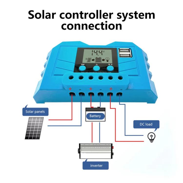10A 12V 24V Lithium Lead Acid Solar Charge Controller PWM PV Controller With LCD Display - Others by buy2fix | Online Shopping UK | buy2fix