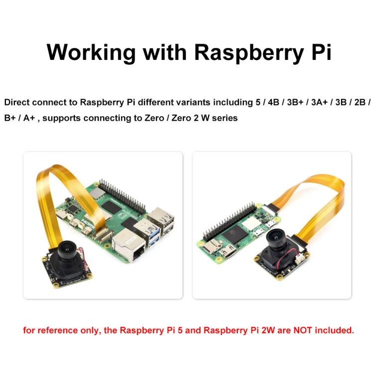 Waveshare For Raspberry Pi Series Boards IMX462 2MP Fixed-Focus IR-CUT Starlight Camera(30450) - Raspberry Pi Accessories by Waveshare | Online Shopping UK | buy2fix
