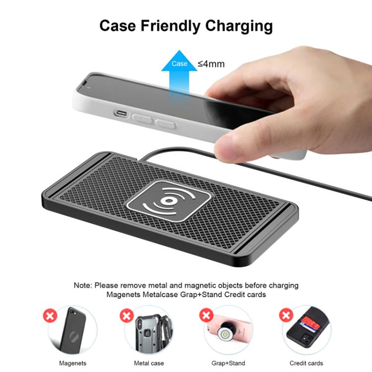 Car Wireless Charger Modified Increase Cuttable Mobile Phone Fast Charging Pad(1m Long Line (USB Port)) - Wireless Charging Pads by buy2fix | Online Shopping UK | buy2fix