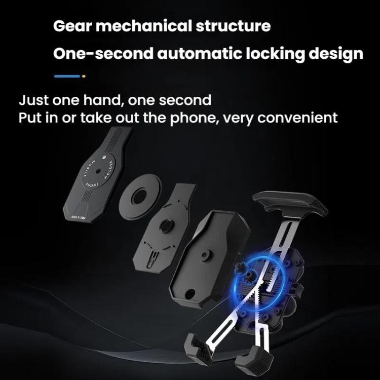 Motorcycle Shock-absorbing Rotatable 3-claw Mobile Phone Holder, Style: Handlebar Type - Holder by buy2fix | Online Shopping UK | buy2fix