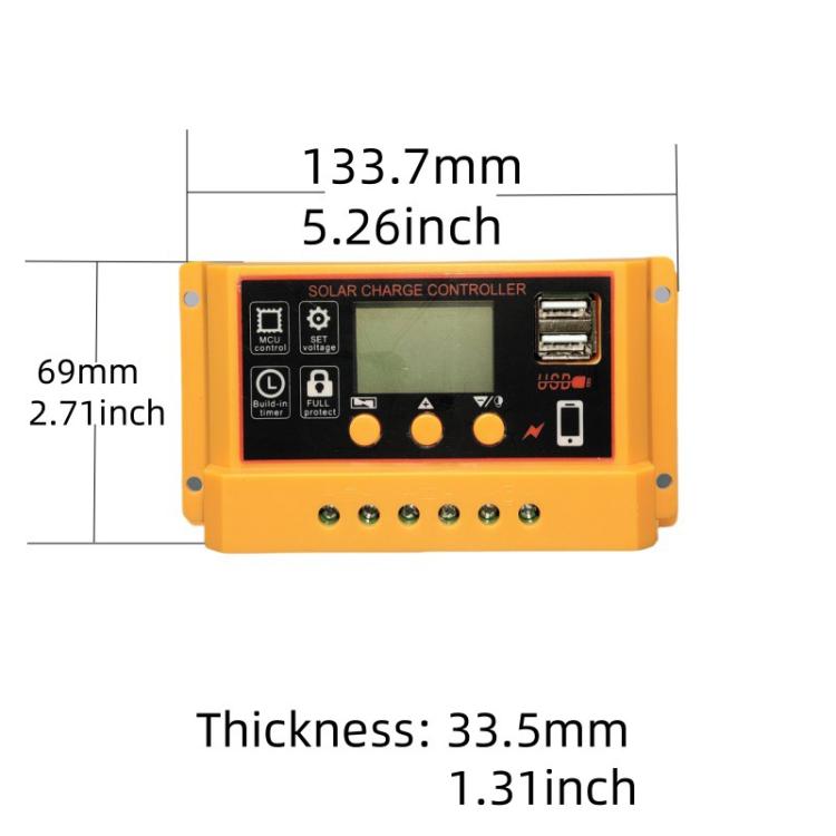 20A 12V 24V Solar Controller PV Solar Charge Controller With LCD Display - Others by buy2fix | Online Shopping UK | buy2fix